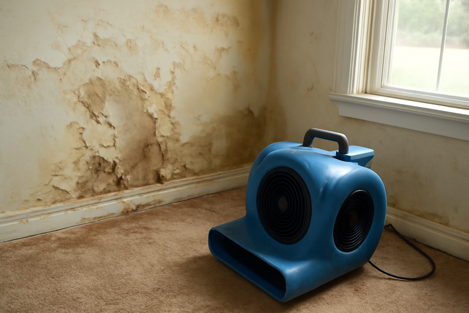High-Velocity Air Mover Drying in Yarrow Point, WA