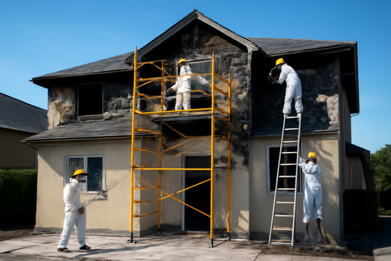 Fire damage restoration service
